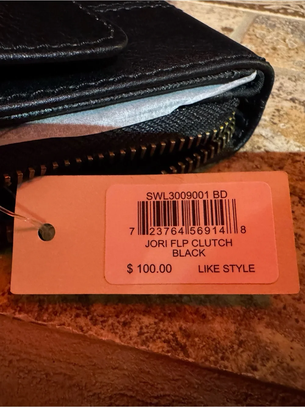 Fossil Black Pebbled Leather Wallet RFD Protection